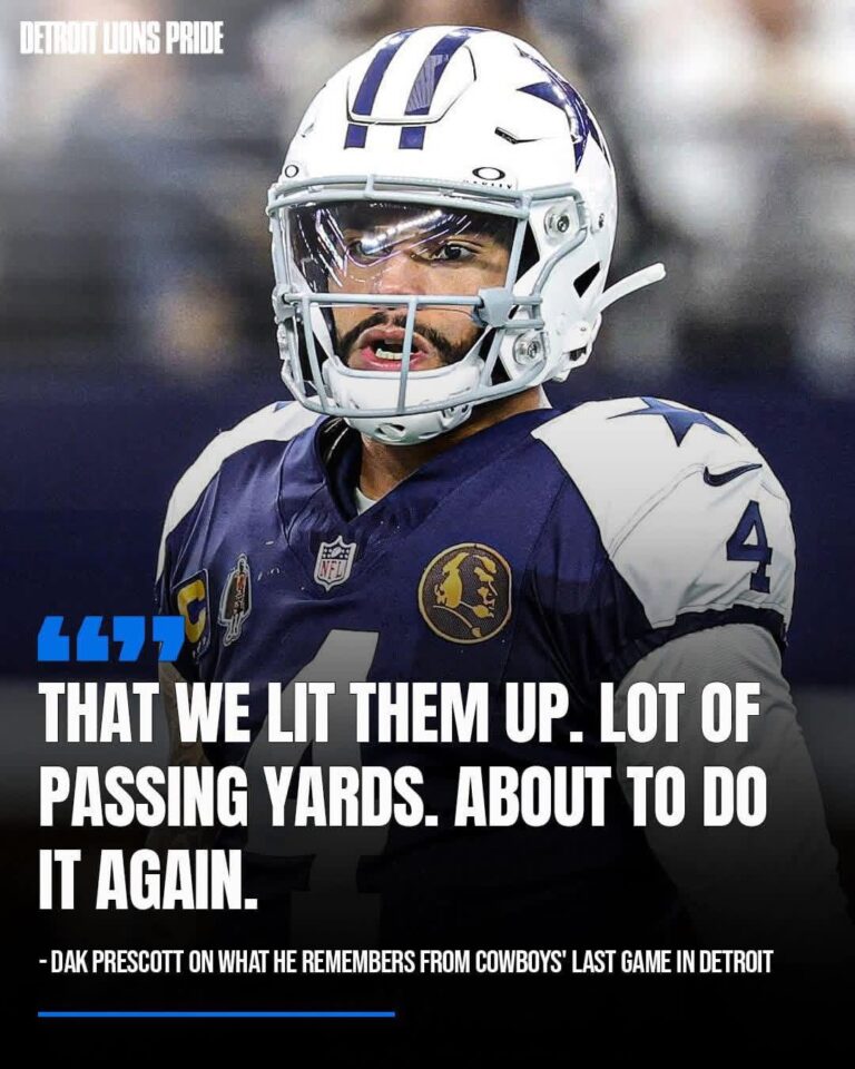 Dak Prescott Stuns Detroit With Fiery Warning: ‘We Lit Them Up — And We’ll Do It Again…