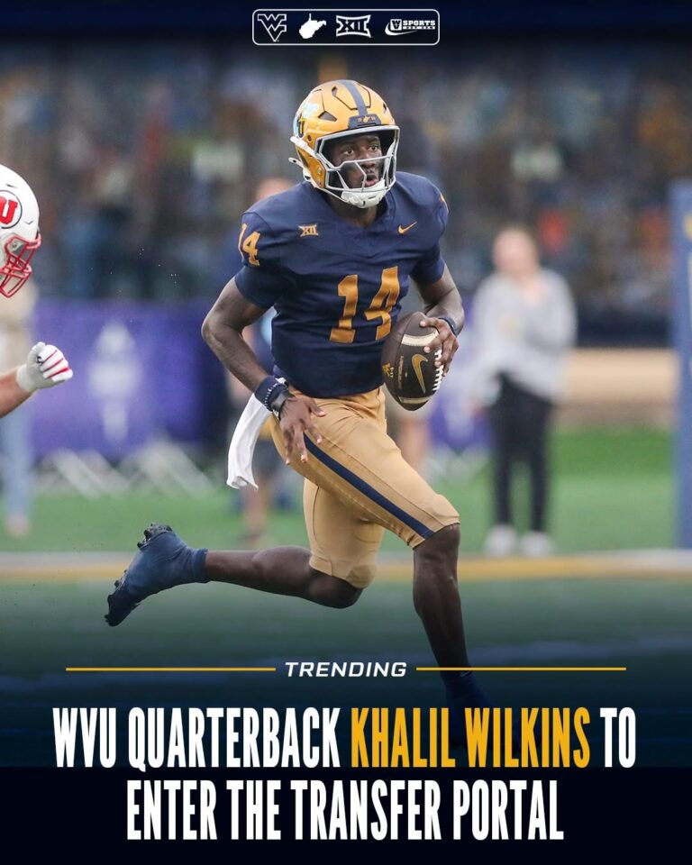 WVU Quarterback Khalil Wilkins to Enter Transfer Portal..