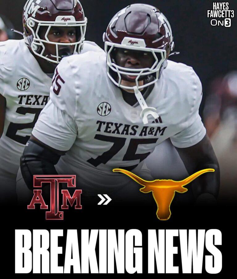 Texas Secures Transfer Commitment from Former Texas A&M Offensive Tackle…