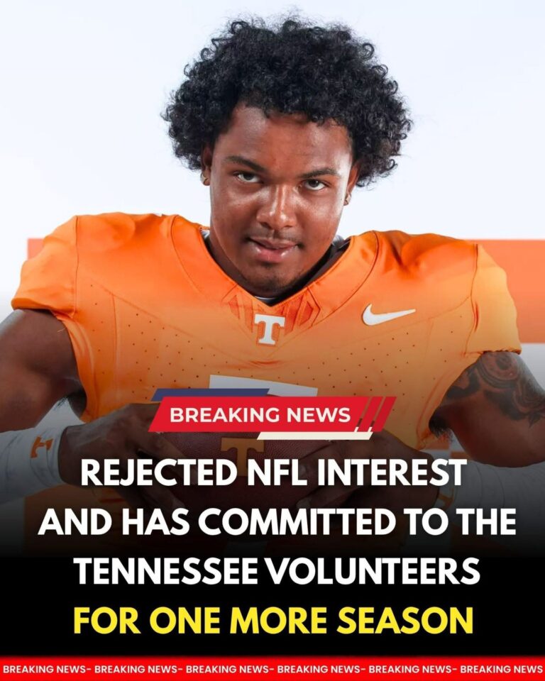 BREAKING: Tennessee Volunteers Superstar Shocks NFL, Rejects Pro Opportunity to Return for One More Season…