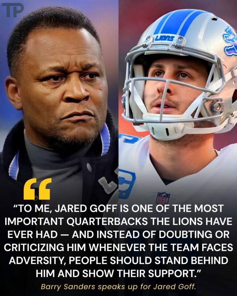 BREAKING: Barry Sanders Silences Jared Goff Critics with Powerful Endorsement, Sends Strong Message to Lions Fans…