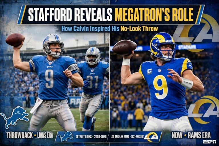 Matthew Stafford Reveals How Calvin Johnson Inspired His Signature No-Look Pass