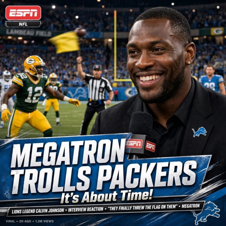 Calvin Johnson Reacts to Controversial Officiating in Lions-Packers Game With Perfect Response