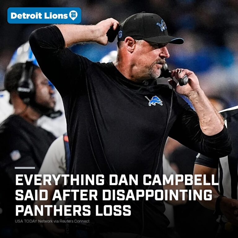 Dan Campbell Sends Clear Message After Lions’ Disappointing Loss to Panthers
