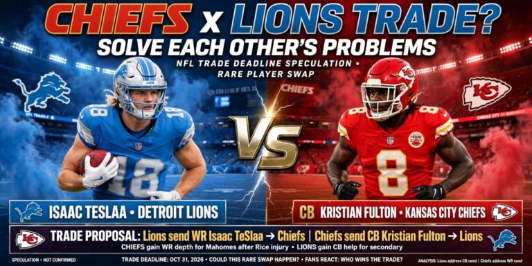 Chiefs and Lions Could Solve Each Other’s Biggest Problems With Rare Player Swap