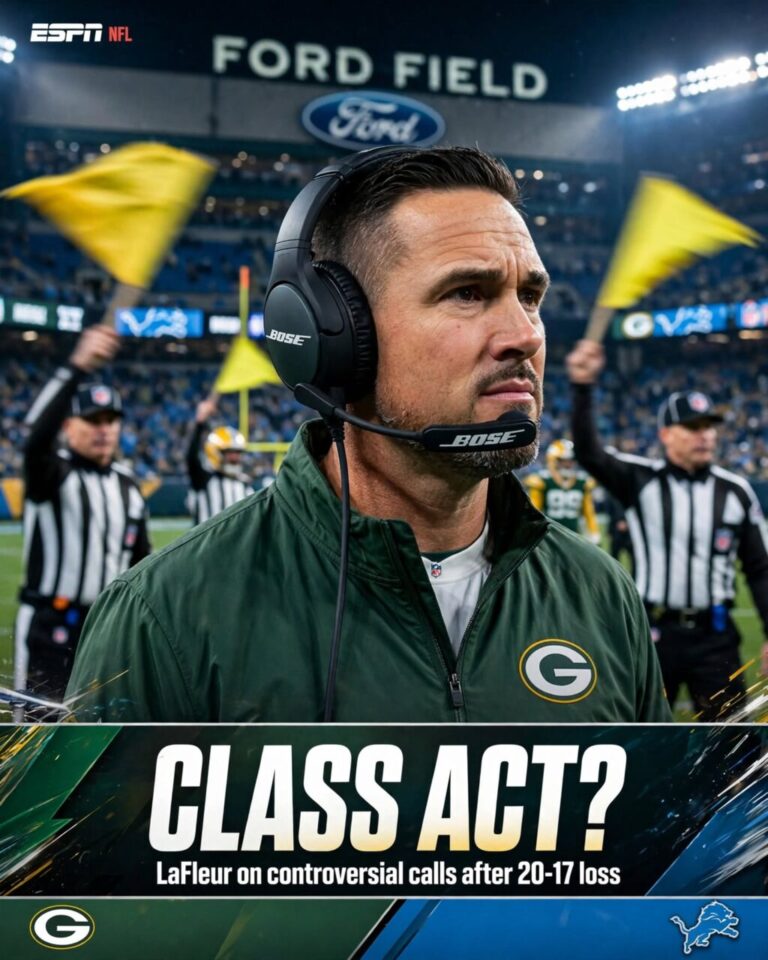 Matt LaFleur Addresses Officiating After Packers’ 20-17 Loss to Detroit Lions