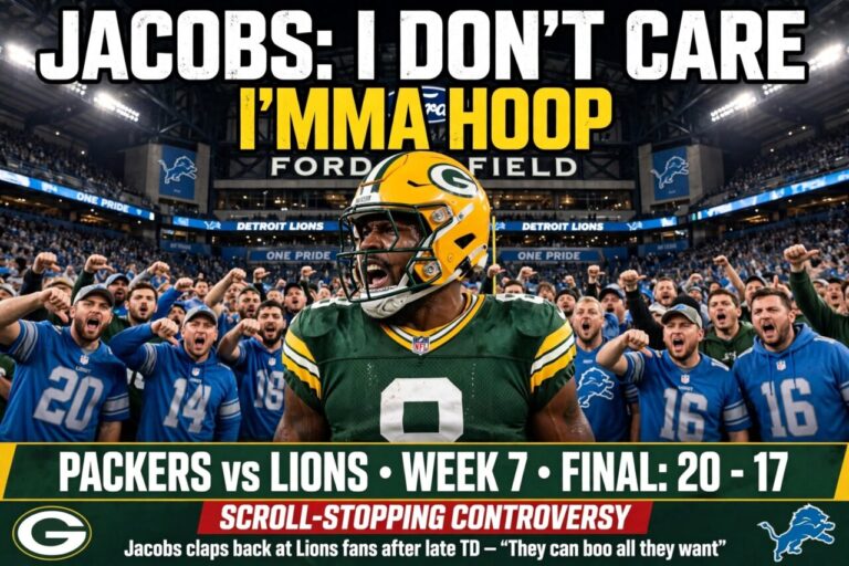 Josh Jacobs Responds to Boos From Lions Fans After Week 7 Return: ‘I Don’t Care. I’mma Hoop’