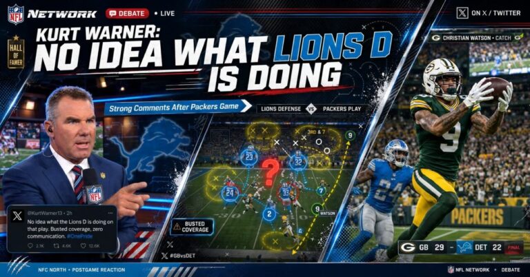 Kurt Warner Calls Out Lions Defense Over Questionable Coverage Against Packers
